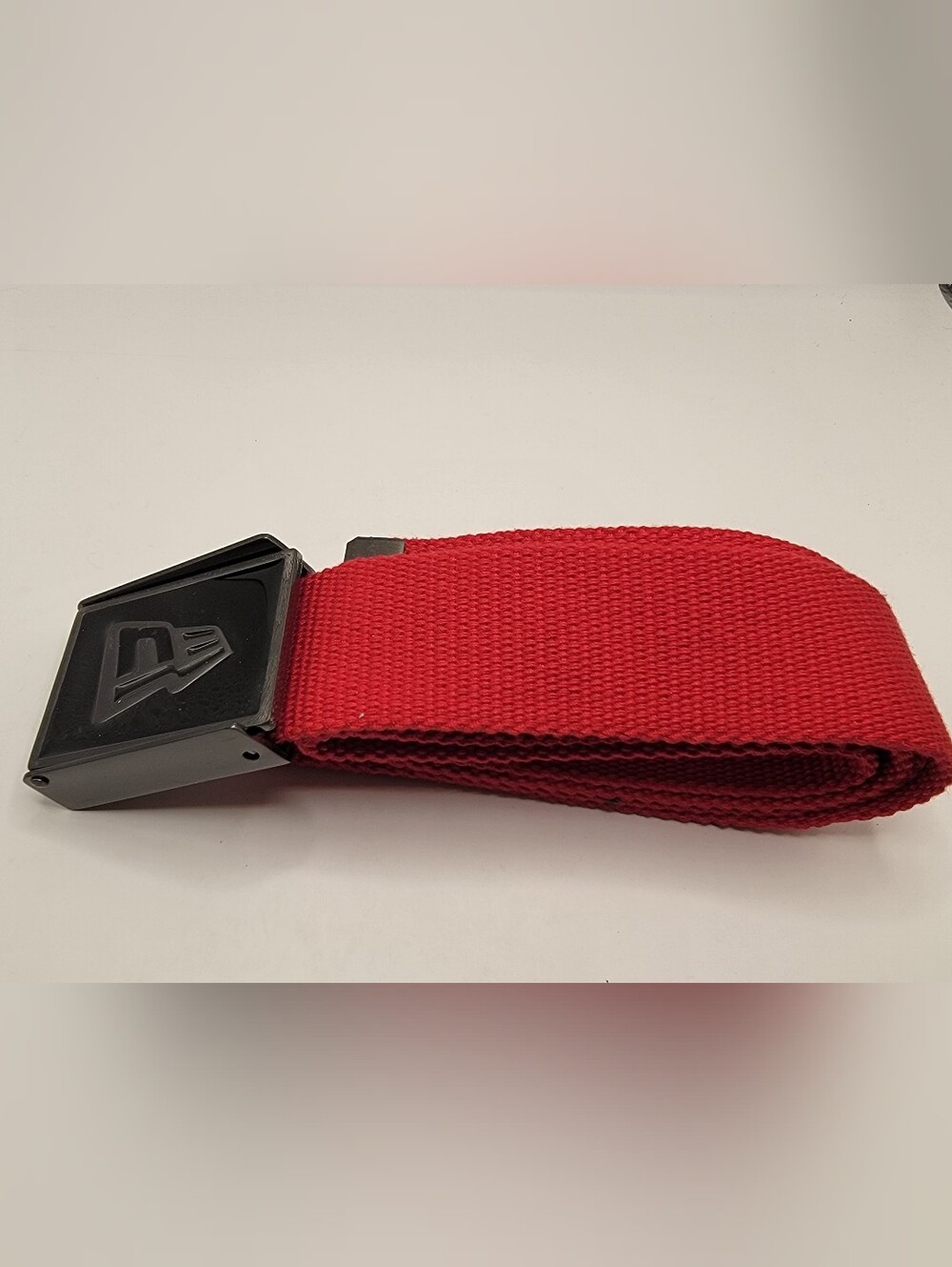 New Era Red Webbing Belt with Branded Buckle